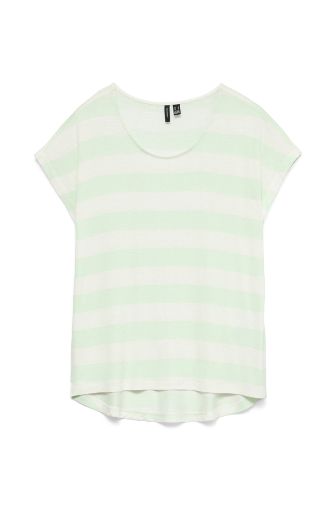 VMWIDE STRIPE SL TOP JRS NOOS 10190017 Birds Egg Green